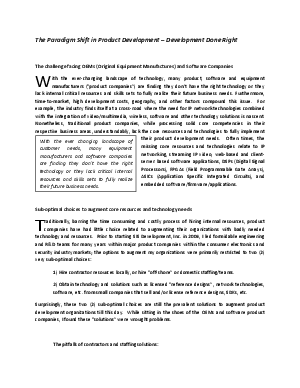 Paradigm shift research paper